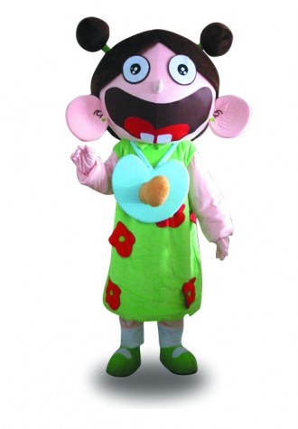 Big Mouth Girl Beautiful Girl Mascot Costume