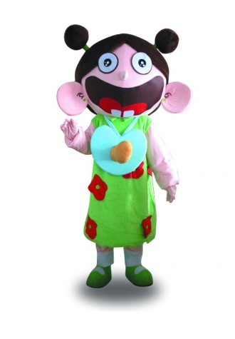 Big Mouth Girl Beautiful Girl Mascot Costume