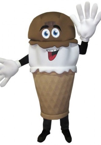 Hand-Dipped IceCream Waver Adult Mascot Costume