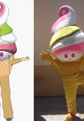  Ice Cream Cone Mascot Costume