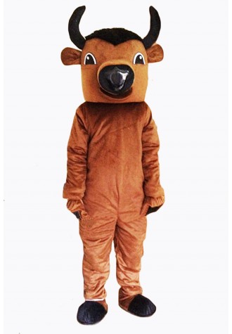 Brown Buffalo Mascot Costume